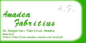 amadea fabritius business card